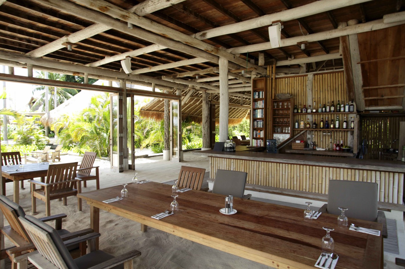 restaurant at Nikoi Island, Indonesia